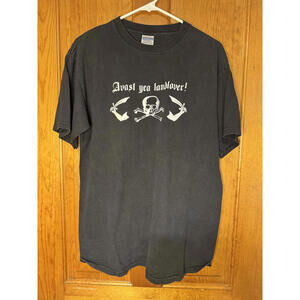 Gildan Ultra Cotton Heavyweight Black Pirate Skull T-Shirt